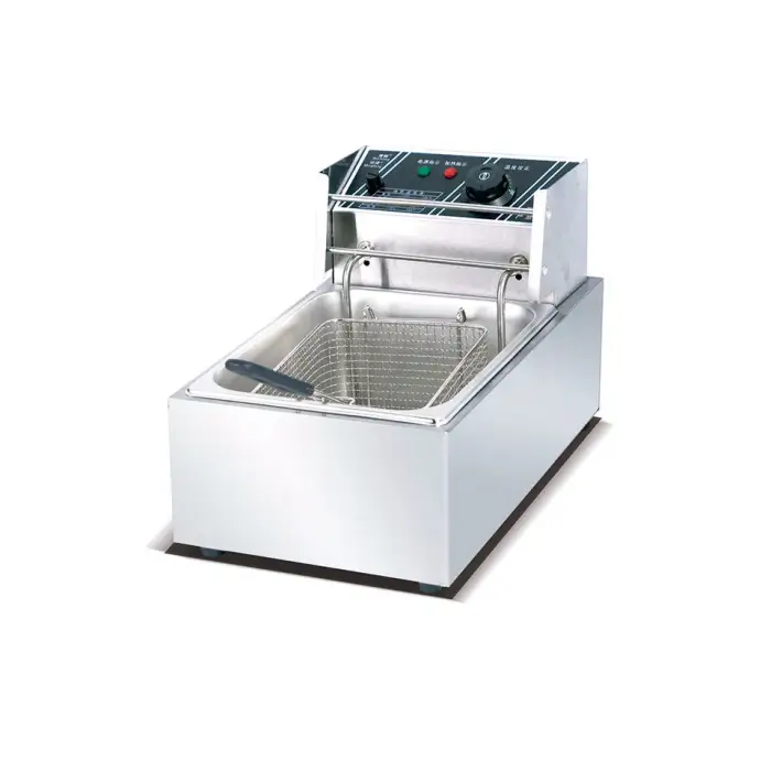 Electric Potato Chips Deep Fryer Machine Kitchen Stainless Steel Condition for Restaurant