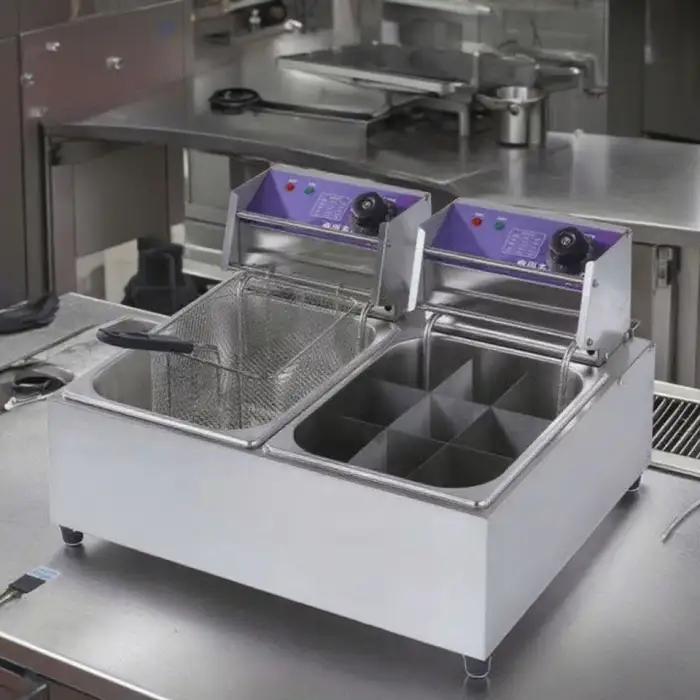 4000w Double Pot Deep Fryer Electric Restaurant Chips Fryer Electric Electric Deep Fryer