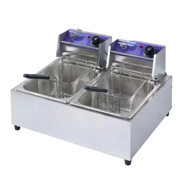 4000w Double Pot Deep Fryer Electric Restaurant Chips Fryer Electric Electric Deep Fryer