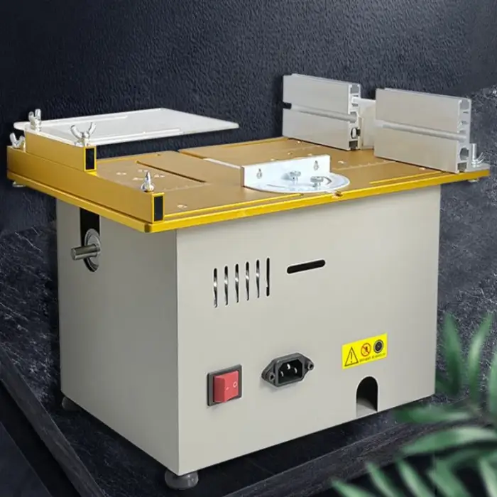 Portable Mini Multi-Function Table Saw Woodworking Machine Aluminum Groove Trimming Cutting Bench Cutter Motor Horizontal