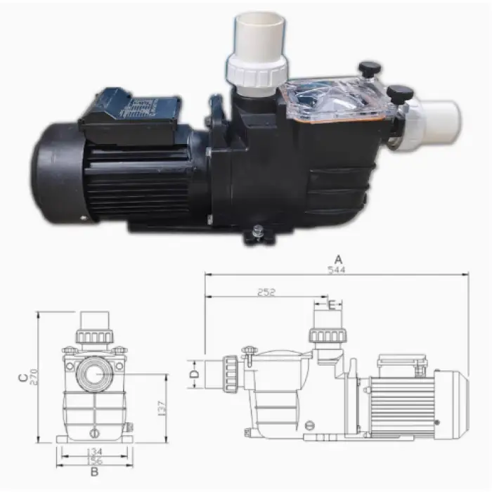 Supply SPT Series 3hp 380V 50HZ Water Pool Pump Single Stage Pump Water Solution Swimming Pool Water Pump 1HP