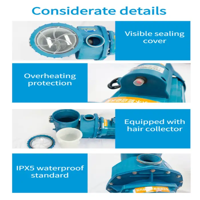 Electric 0.5hp 0.75hp 1.5 2hp Water Motor Variable Speed Swimming Pool Pump for