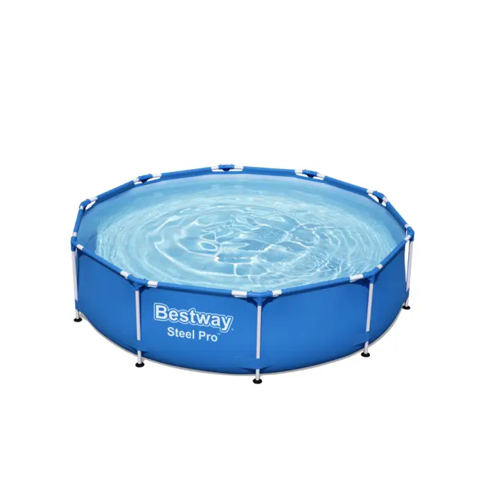 Bestway 56679 Round Steel Frame Swimming Pool Set with Filter Pump