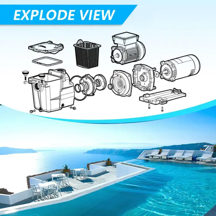 High-quality Components 220V 380V 50Hz Double Speed Swimming Water Pump Water Circulation Pump Electric Pool Pump for