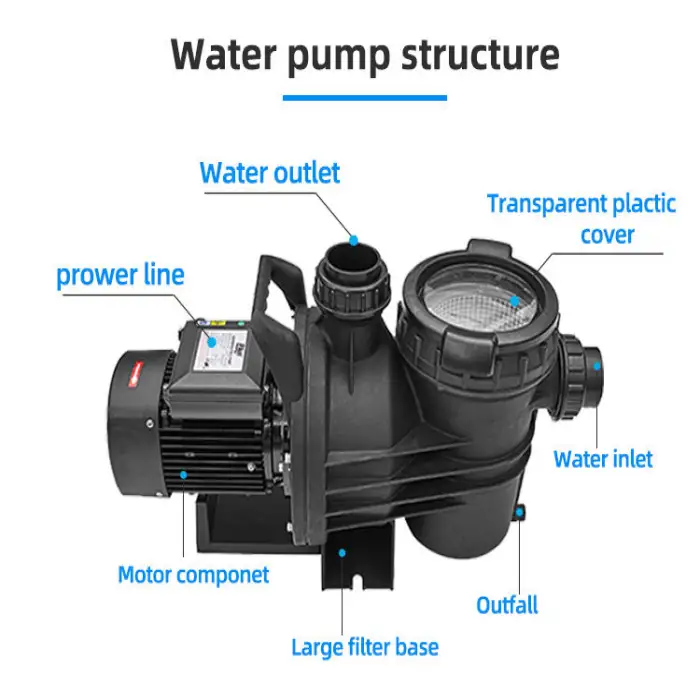 Huaxi Offers Pool Pumps in Various Horsepowers 0.5HP 1HP 1.5HP 2HP 2.5HP 3HP 4HP Water Filter
