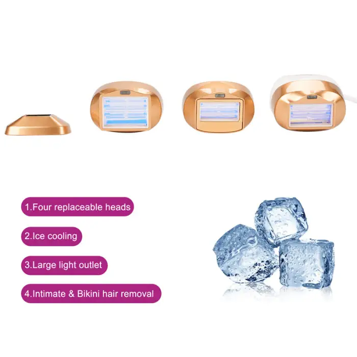 High Energy Home Use 43J Multiple Replaceable Lamps IPL Hair Removal Device with Skin Sensor and IGBT Fast Flashing Speed