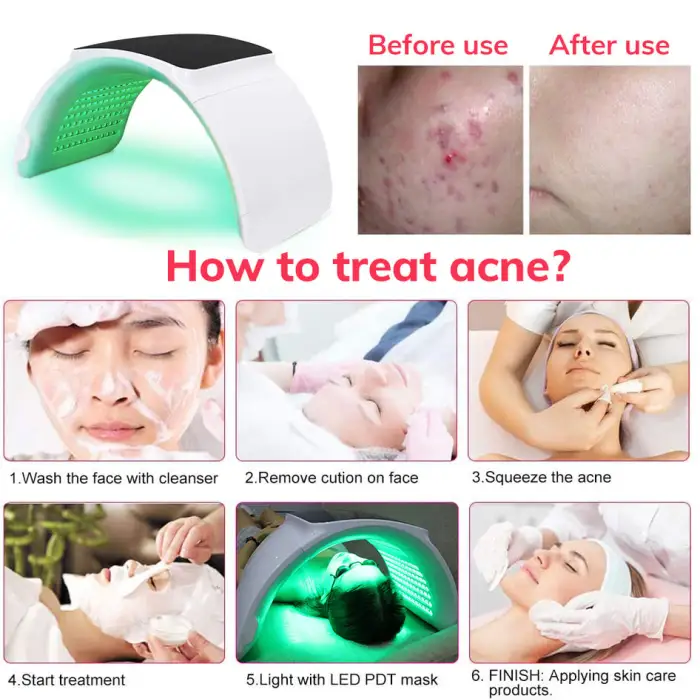 Tri-fold Desktop Face Treatment Device Light for Calcium Supplement Red Light Therapy