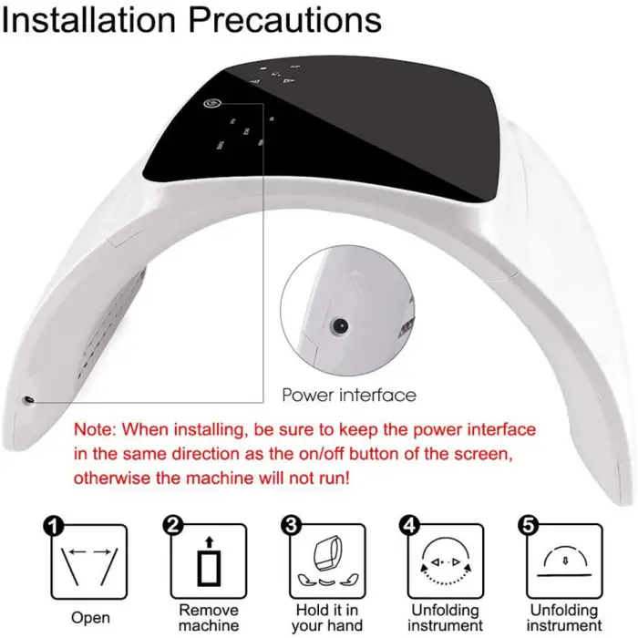 Tri-fold Desktop Face Treatment Device Light for Calcium Supplement Red Light Therapy