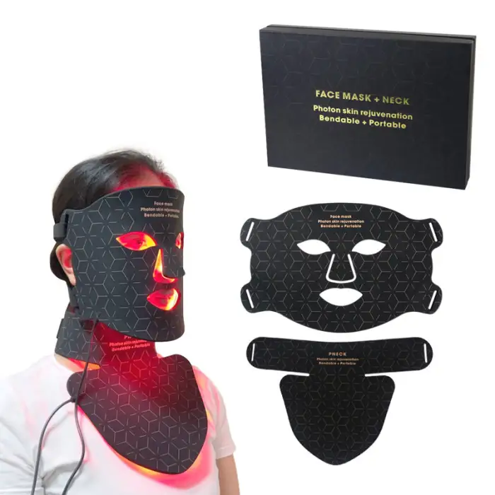 Home Beauty Machine Silicone Red Light Therapy Mask Infrared 460nm 630nm 590nm 850nm Facial Mask Device
