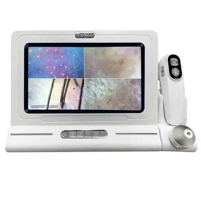 Professional Desktop Skin and Hair Analyzer Machine With DoubleFusion Head for Scalp Face Diagnosis ABS Material With US/EU Plug