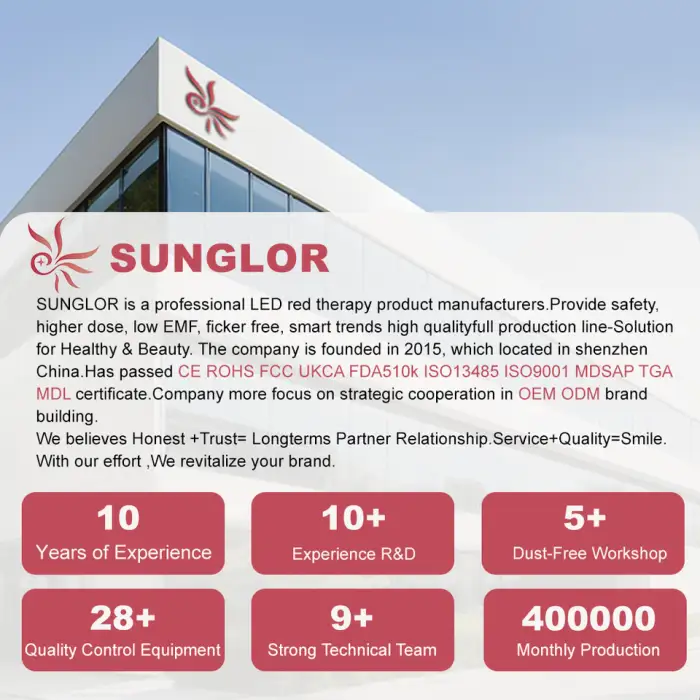 Sunglor Popular 460 590 630 850NM Infrared Light Therapy Wrap Full Body LED Face Belt Red Light Therapy PDT Machine