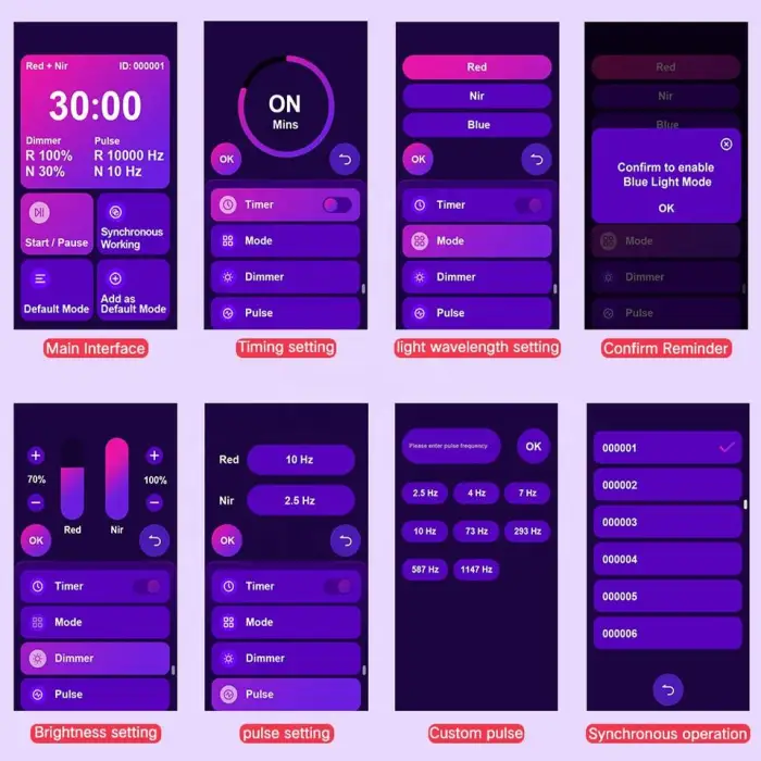 AZURE 1500W Full Body PDT Machine 7 Wavelength LED Red Light Therapy Panel Touch Screen Infared Device for Muscle Standing