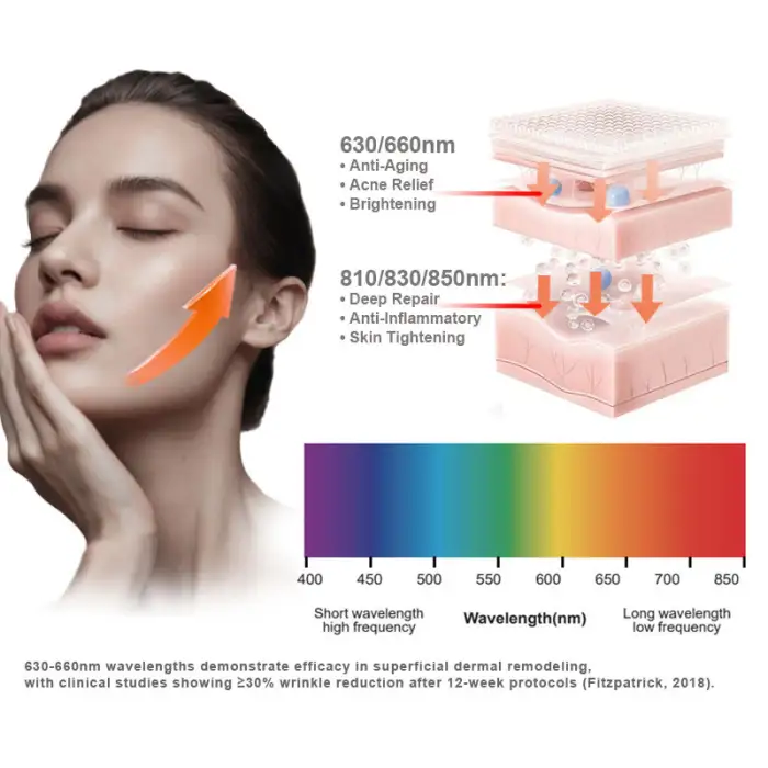 2025 Desktop 630 660 810 830 850nm Upgrade Touch Screen Red Light Therapy Lamp Stand Red Light Panel Red Light Therapy Device