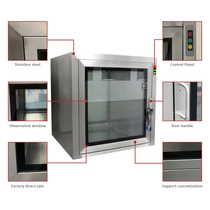 Condition Electronic Interlock Pass Box Pass Through Window Transfer Window for Clean Room Hospital Industry