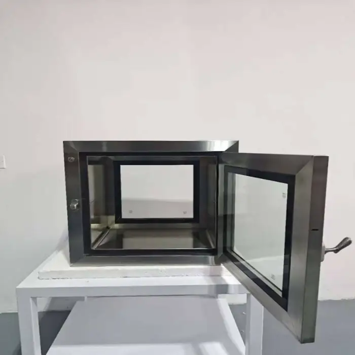 Condition Stainless Steel Pass Box with UV Light and Electrical Interlock Air Cleaning Equipment for Sterile Environments