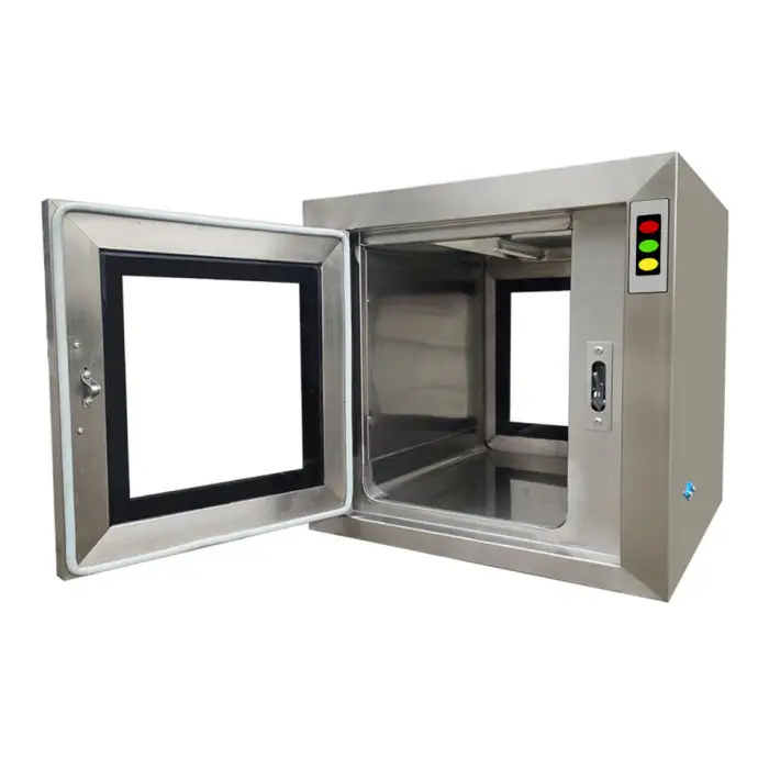 Static Pass Box Customized Clean Room Pass Box with Air Shower for Laboratory and Cleanroom SUS304 Material 1 Year Warranty