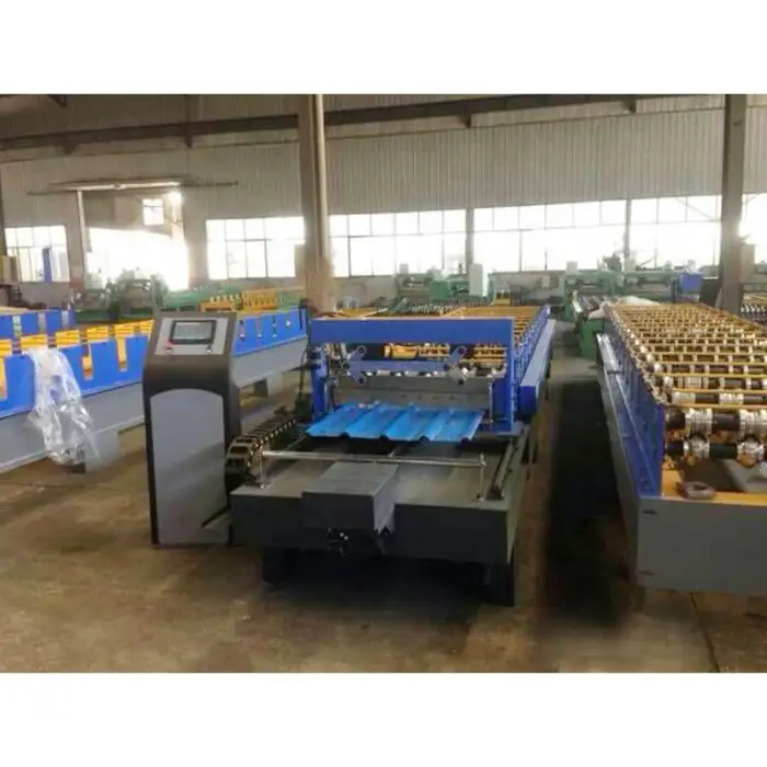 Colored Glaze Corrugated Metal Roofing Sheet Curving Machine Steel Tile Profile Roof and Wall Panel Cold Roll Forming Machine
