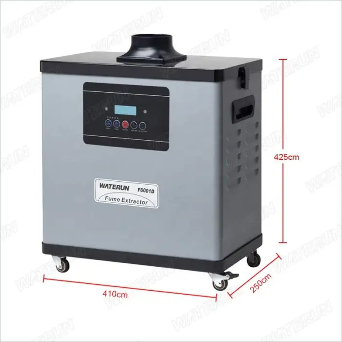 200W Digital Fume Extractor with Remote Control for Laser Marking Exhaust Air Cleaning Equipment for Soldering