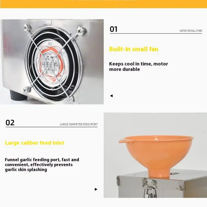 Customized Stainless Steel 200W Motor Commercial Automatic Garlic Peeling Machine Fruit & Vegetable Peeler & Beater