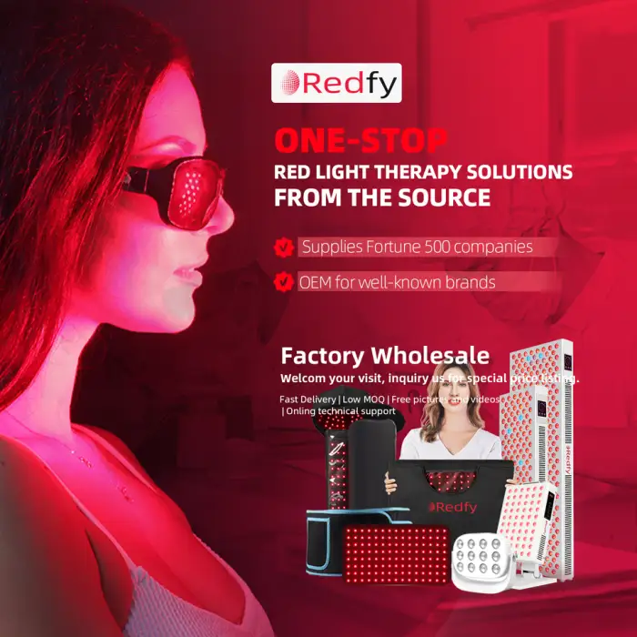 Redfy Upgraded Higher Irradiance Led Therapy Device 660nm 850nm 300W Desktop Dual Chip Red Light Therapy Panel Device