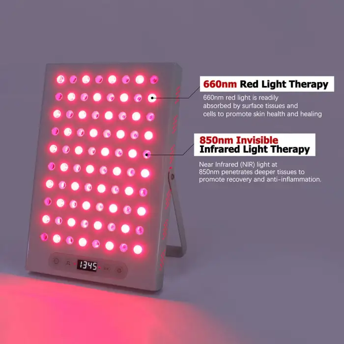 660nm 850nm Red Light Therapy Infrared Light Therapy Lamp With Stand Portable for Lose Weight