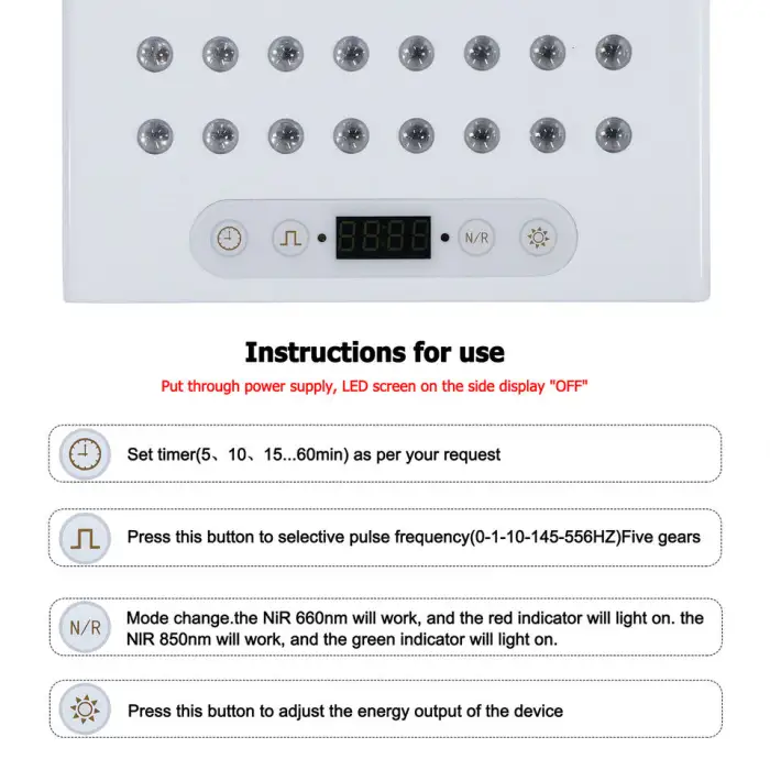 660nm 850nm Red Light Therapy Infrared Light Therapy Lamp With Stand Portable for Lose Weight