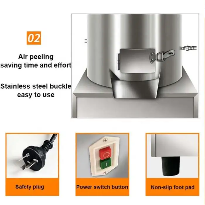 Garlic Separating Peeling Machine Industrial Garlic Processing Plant Solution Crusher Separating Peeling Garlic Machine