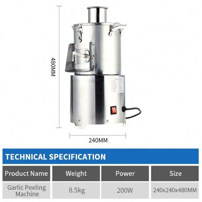 Electric Commercial Household Stainless Steel Garlic Peeling Machine Garlic Automatic Whole Garlic Peeling Machine