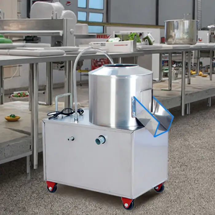 Commercial Automatic Stainless Steel Vegetable Peeling Cleaning Machine 450kg/h Output for Potatoes Taro Fruits Garlic Flour