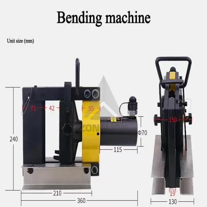 Hydraulic Channel Letter Bending Machine Copper Busbar Bending Machines Metal Sheet Bending Tool 16T 150mm