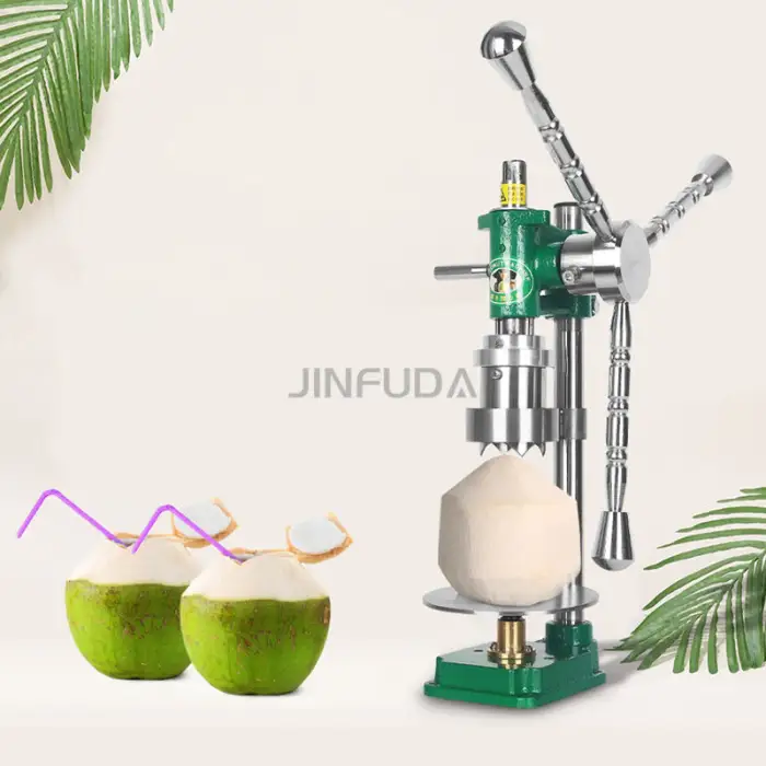 Stainless Steel Coco Water Punch Machine Young Green Coconuts Opener