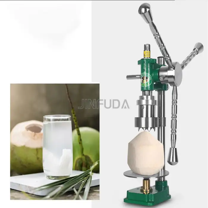 Stainless Steel Coco Water Punch Machine Young Green Coconuts Opener