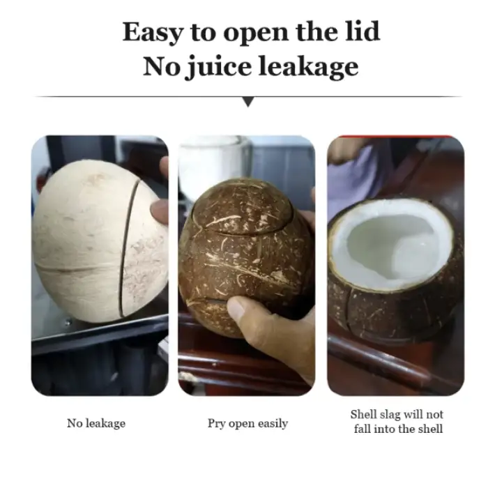 Leading Technology Long Working Time Horizontal Coconut Opener Cutter Machine