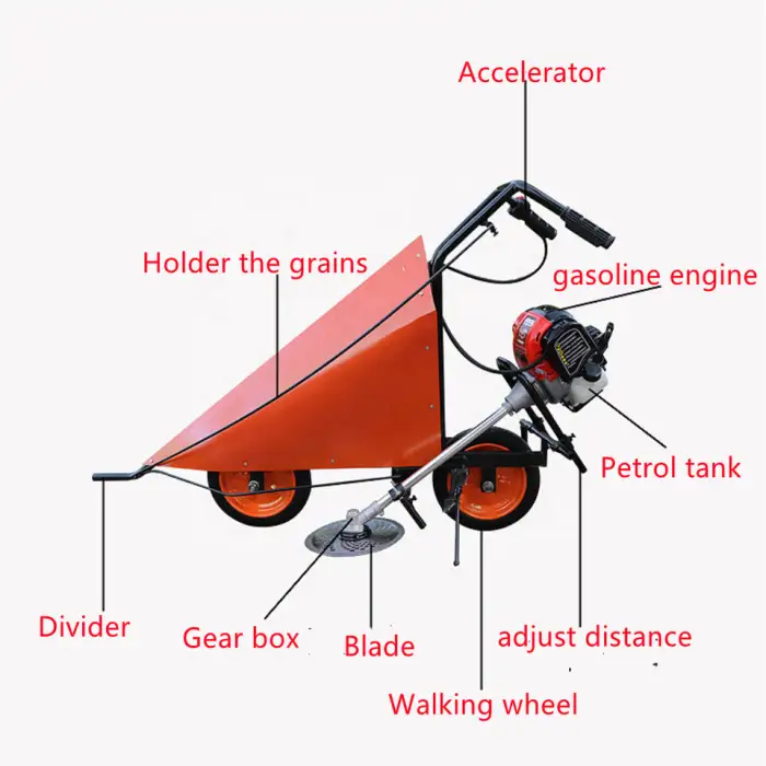 Hazelnut Harvesting Machine Hand Push Crop Mini Corn Harvester Machine