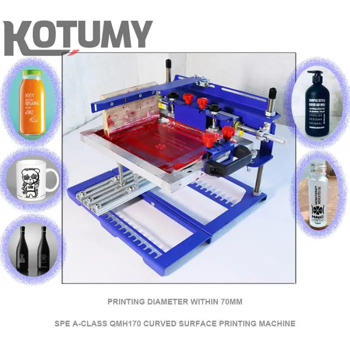 Manual Curved Screen Printing Machine Suitable for Cylindrical and Conical Plastic/glass/metal Screen Printing Station