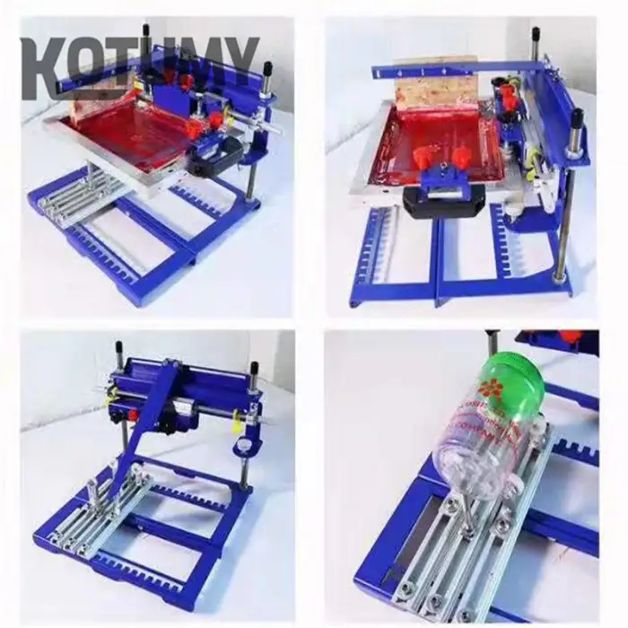 Manual Curved Screen Printing Machine Suitable for Cylindrical and Conical Plastic/glass/metal Screen Printing Station