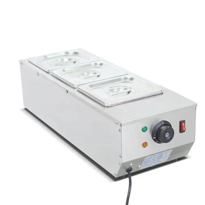 Electric 3 Pans Chocolate Warmer Boiler Chocolate Cheese Melting Pot Tempering Machine