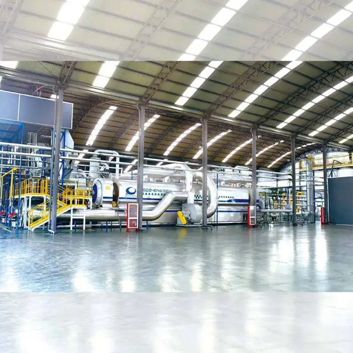 Fully Automatic Continuous Waste Tyre Recycling Pyrolysis Plant No Second Pollution Rubber Processing Machinery