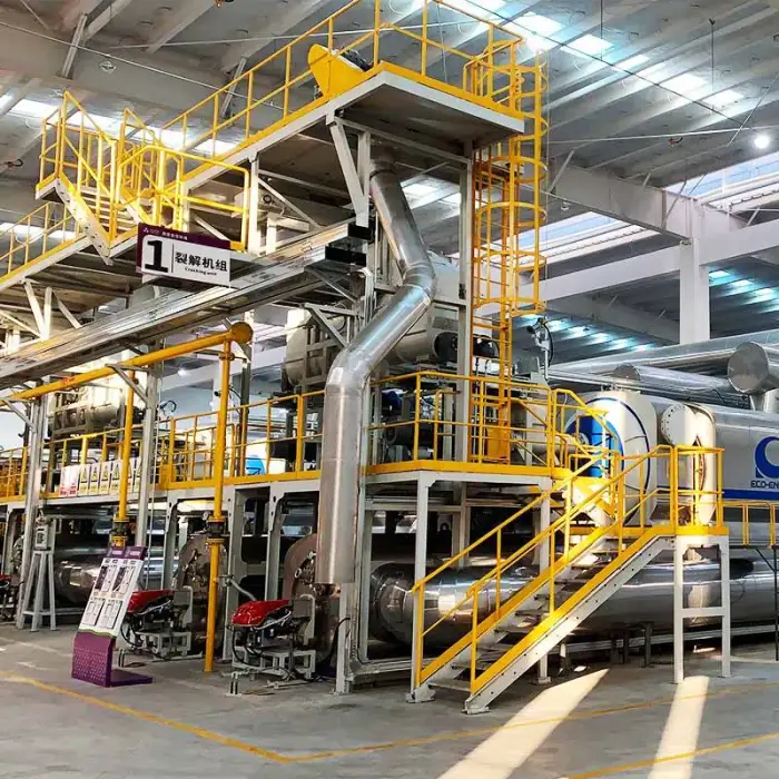 Fully Automatic Continuous Waste Tyre Recycling Pyrolysis Plant No Second Pollution Rubber Processing Machinery