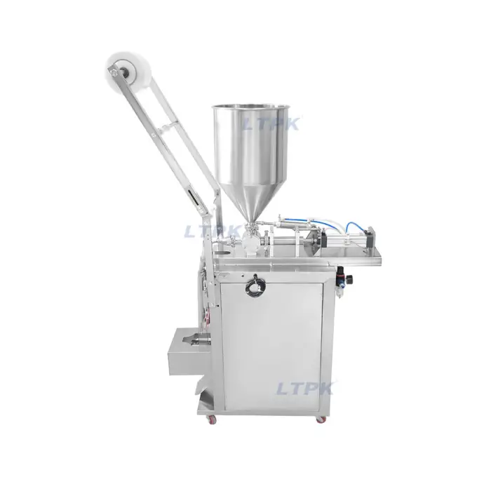 Lianteng Machinery Automatic Bottled Sauce Beef Cream Cheese Gel Doypack Food Liquid Piston Filling and Sealing Packing Machine