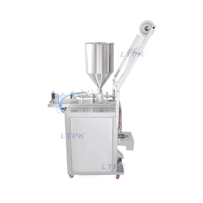 Lianteng Machinery Automatic Bottled Sauce Beef Cream Cheese Gel Doypack Food Liquid Piston Filling and Sealing Packing Machine