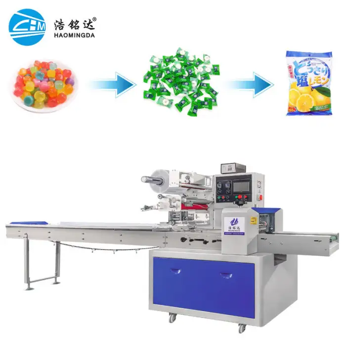 Automatic Square Brown Sugar Maltose Packaging Cheese Ball Caramel Candy Packing Machine