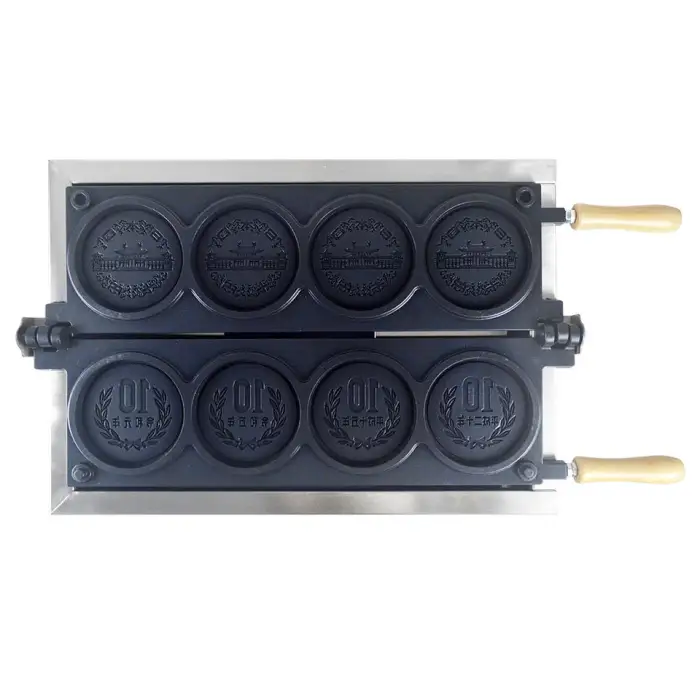 XEOLEO Commercial Electric Coin Waffle Machine Non-stick Waffle Maker Machine 10 Yen Coin Cheese Coin Waffle Maker