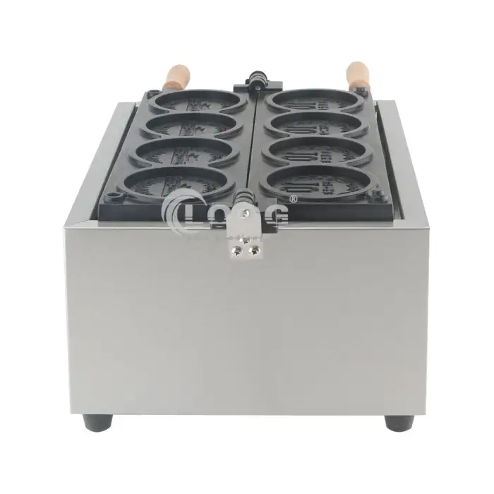 Professional Restaurant Equipment Electric 4pcs Japanese Cheese Gold Coin Pancake Waffle Maker 10 Yen Commercial Burger Machine