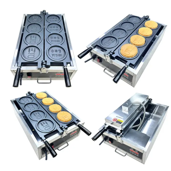 Popular Cheese Gold Coin Waffle Maker Cheese Bread Machine Waffle Machine for Business Ideas