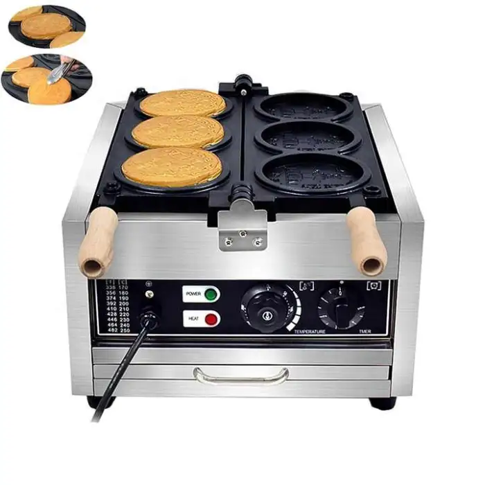 Saudi Arabia Electric Gold Coin Bread Waffle Maker/ Commercial Cheese Stick Waffle Maker Machine for Snack Equipment