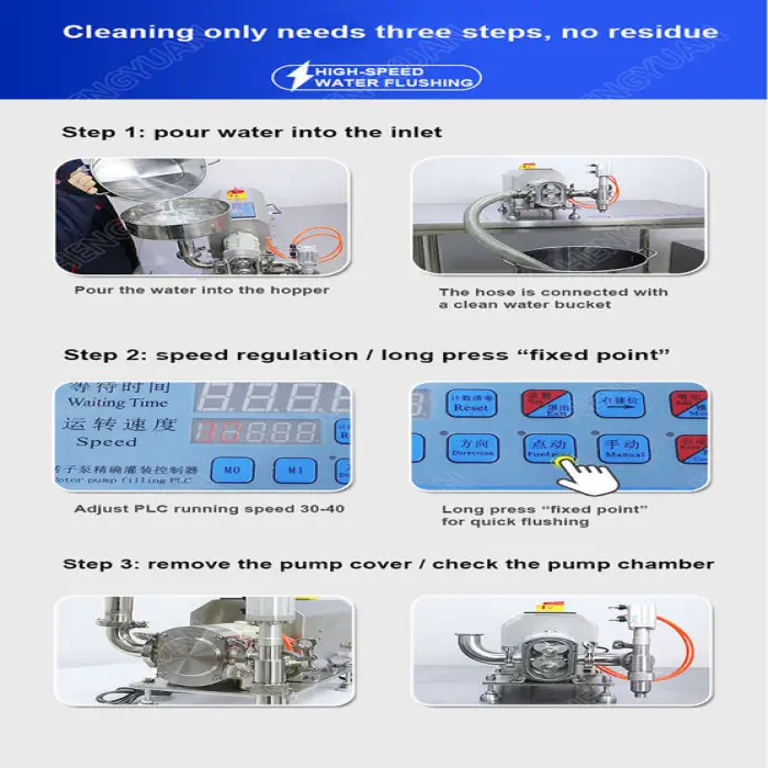 Semi-automatic Desktop Cheese Sauce Rotor Pump Dosing Filling Machine