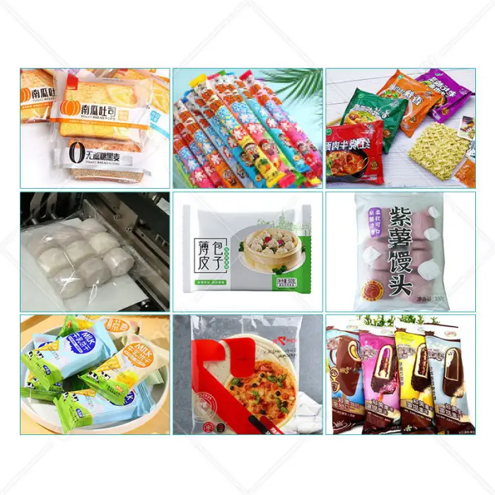 OCEAN Pillow Ice Cream Bag Pack Automatic Small Frozen Cheese Bread Package Machine for Biscuit