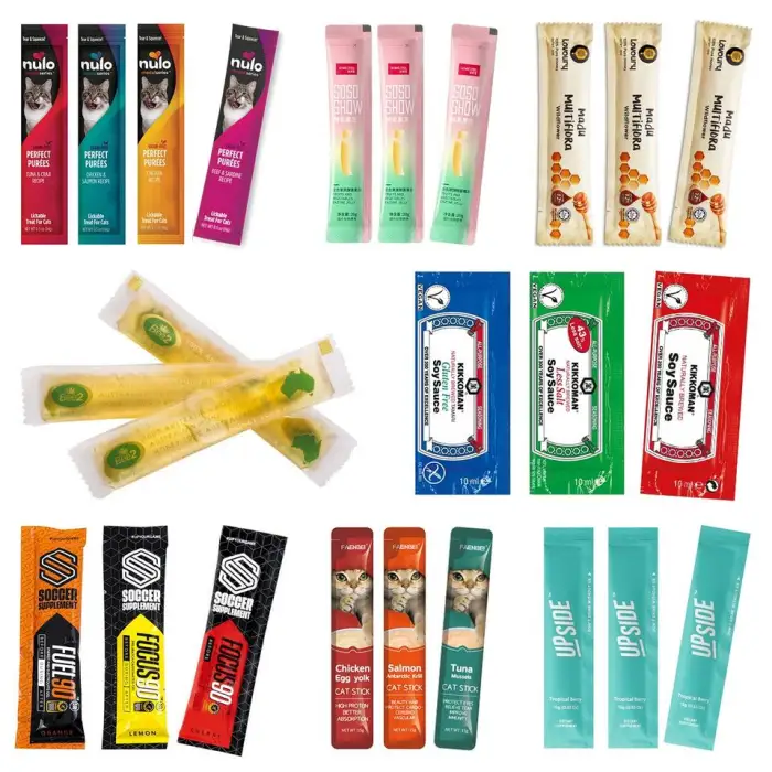 Multilane Cheese Pack Packaging Machine for Food Online Mayonnaise Tomato Paste Wrapping and Labeling with Bags Pouches Film