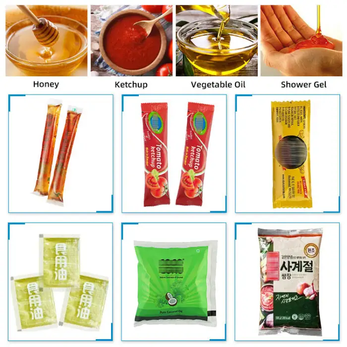 Vertical Sachet Pouch Viscous Liquid Salad Dressing Cheese Sauce Automatic Mayonnaise Packing Machine
